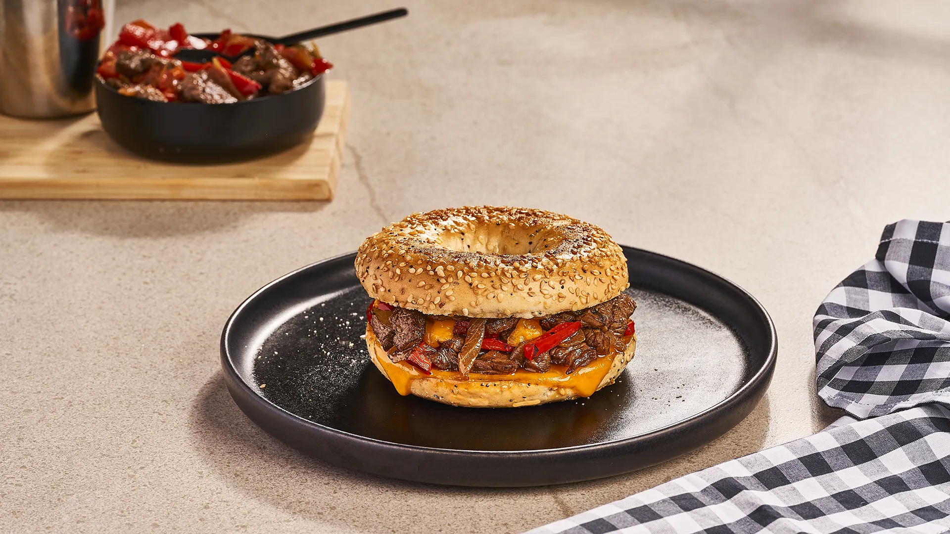 Philly Cheesesteak Bagel