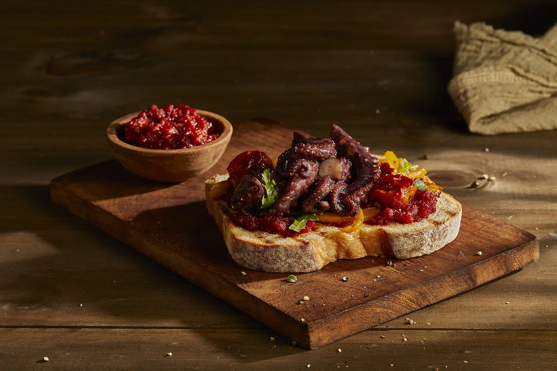 Bruschetta de pulpo