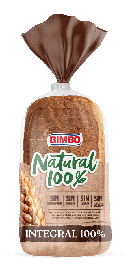 Pan de molde Bimbo® Natural Integral 100%