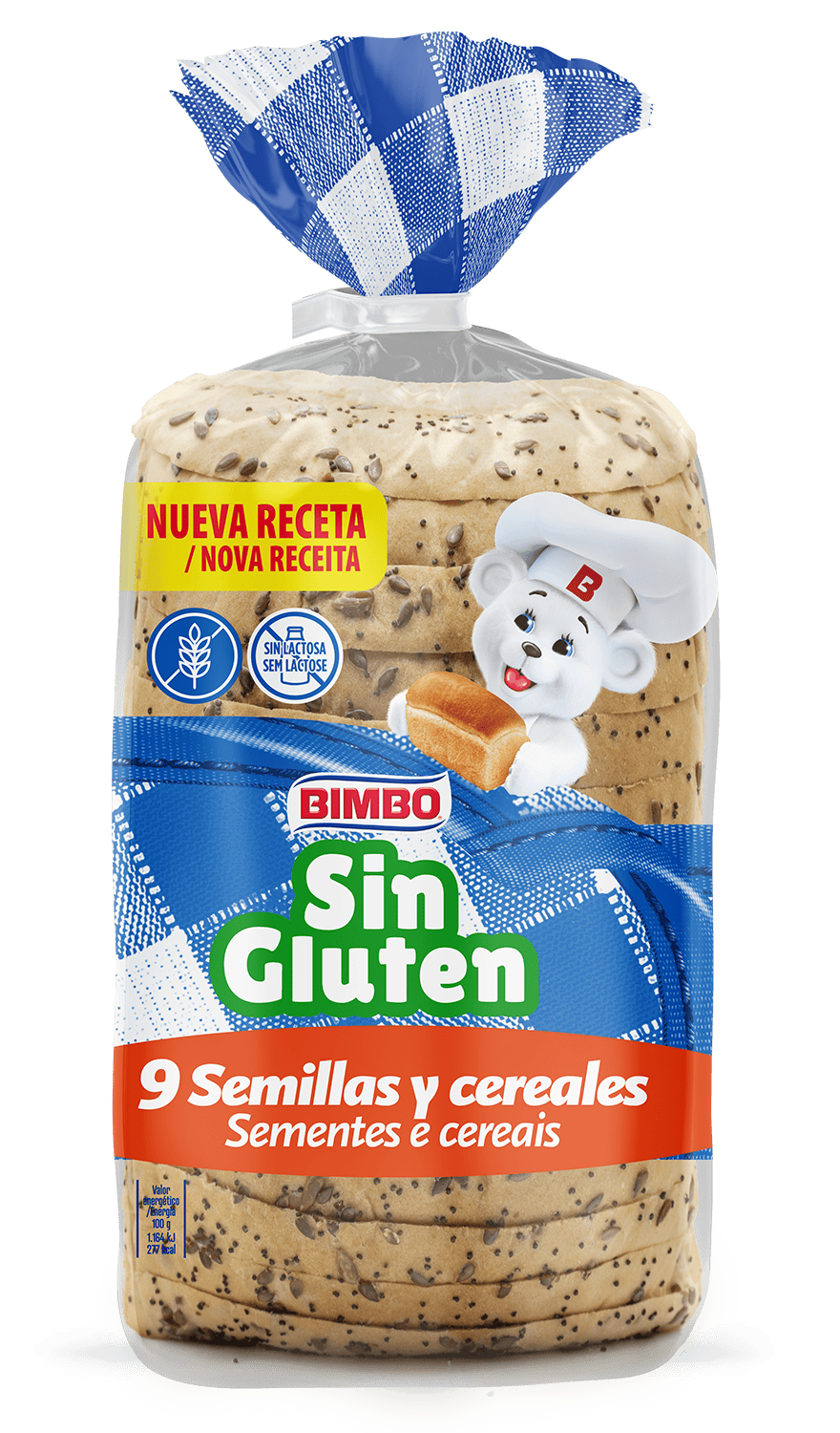 Pan de molde Bimbo® sin gluten con semillas