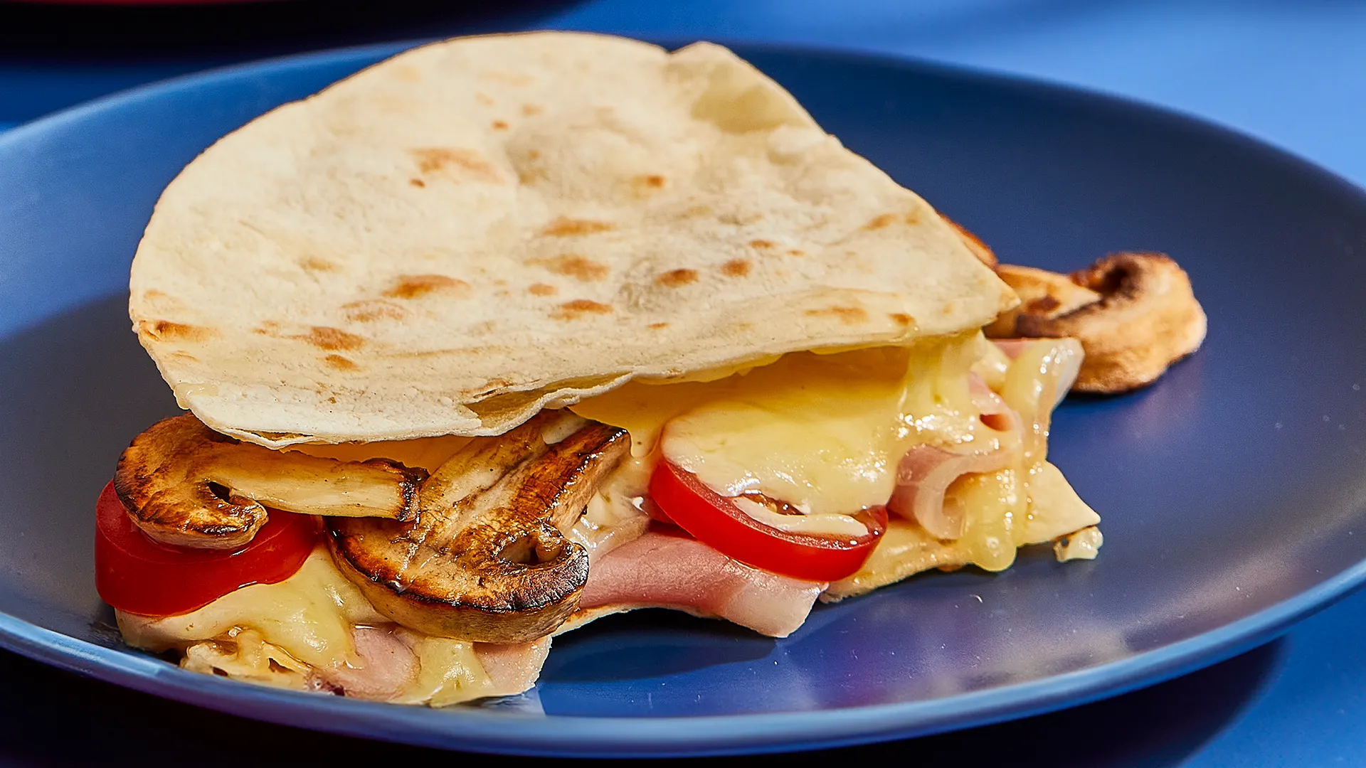 Quesadilla de setas y pimiento